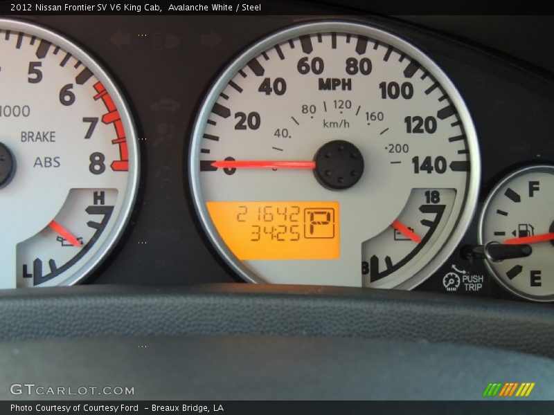 Avalanche White / Steel 2012 Nissan Frontier SV V6 King Cab