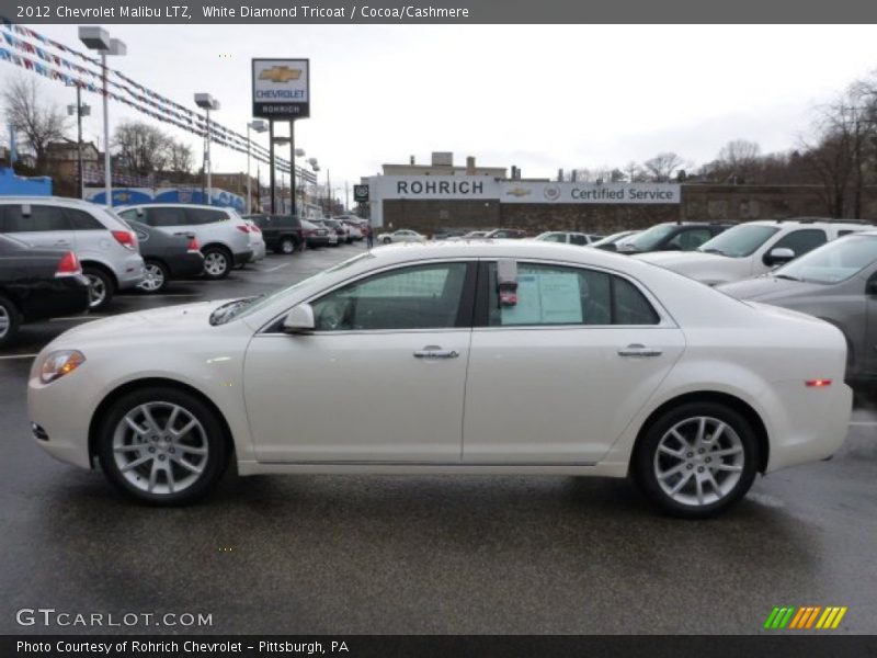 White Diamond Tricoat / Cocoa/Cashmere 2012 Chevrolet Malibu LTZ