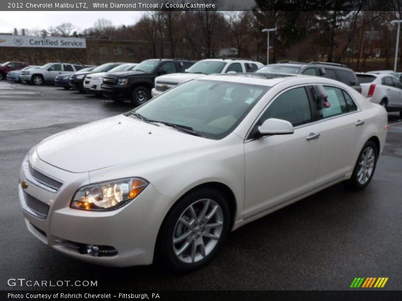 White Diamond Tricoat / Cocoa/Cashmere 2012 Chevrolet Malibu LTZ