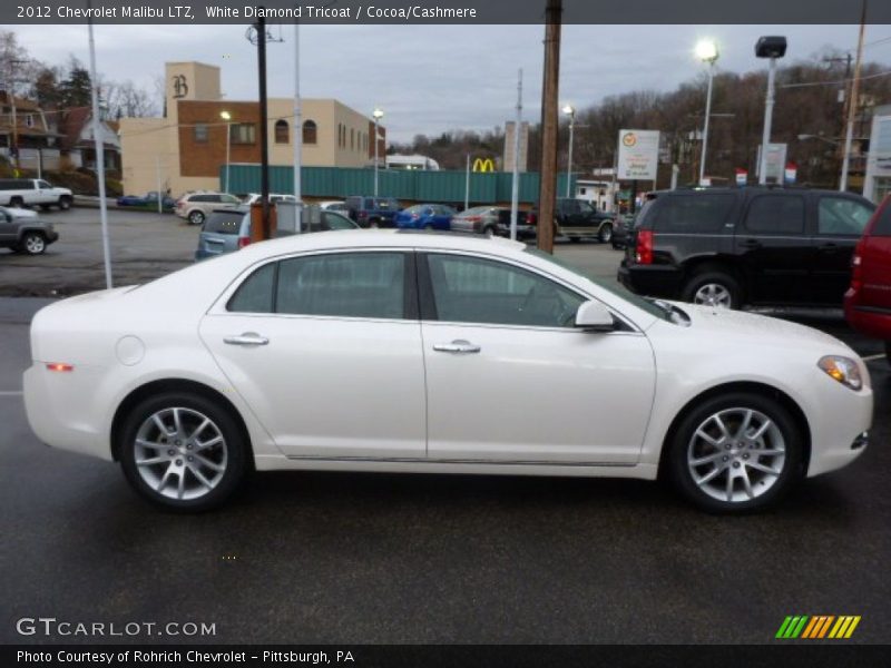White Diamond Tricoat / Cocoa/Cashmere 2012 Chevrolet Malibu LTZ