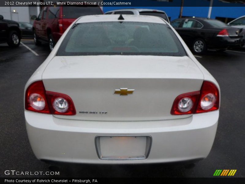 White Diamond Tricoat / Cocoa/Cashmere 2012 Chevrolet Malibu LTZ