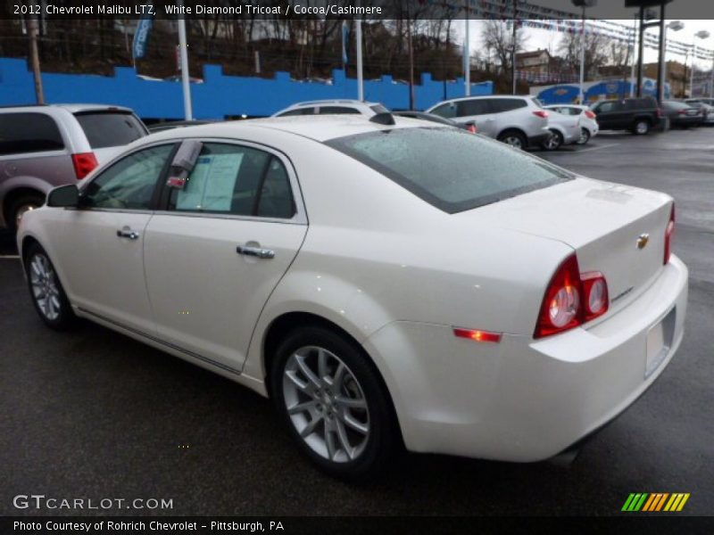White Diamond Tricoat / Cocoa/Cashmere 2012 Chevrolet Malibu LTZ
