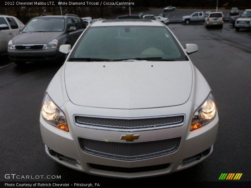 White Diamond Tricoat / Cocoa/Cashmere 2012 Chevrolet Malibu LTZ