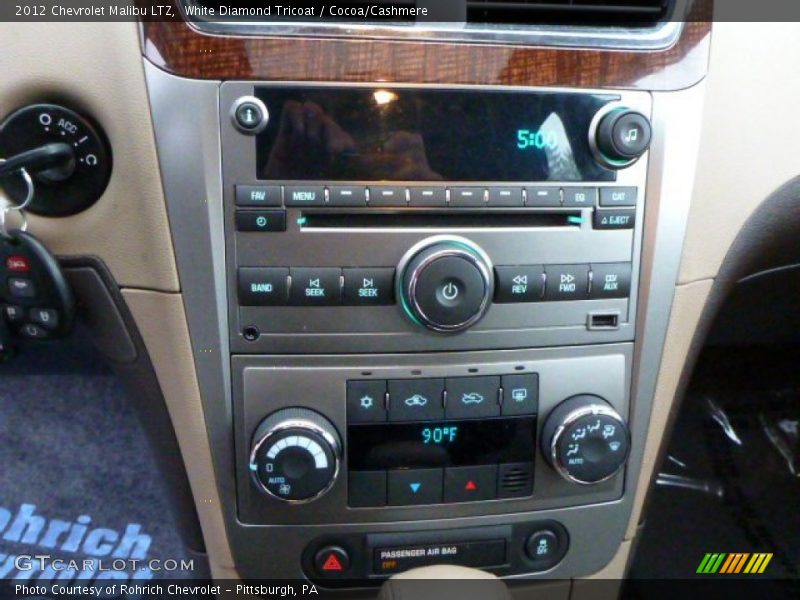 White Diamond Tricoat / Cocoa/Cashmere 2012 Chevrolet Malibu LTZ