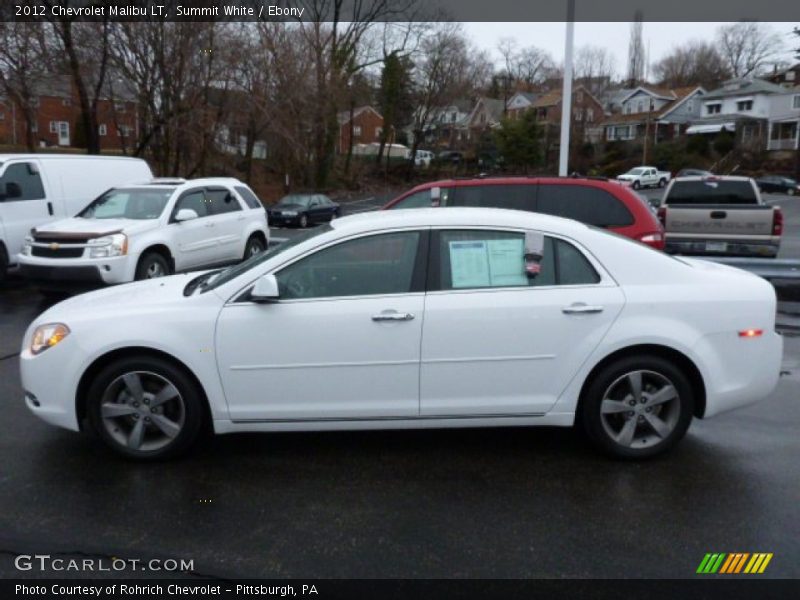 Summit White / Ebony 2012 Chevrolet Malibu LT