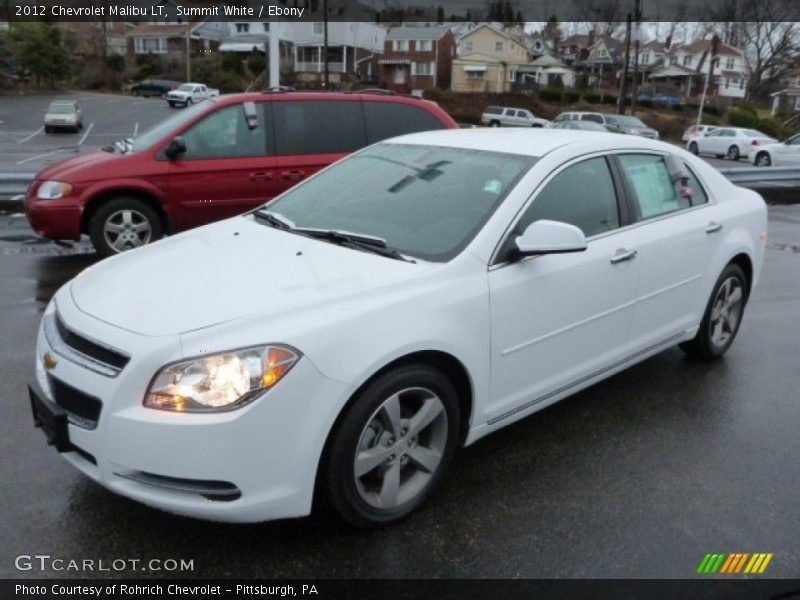 Summit White / Ebony 2012 Chevrolet Malibu LT