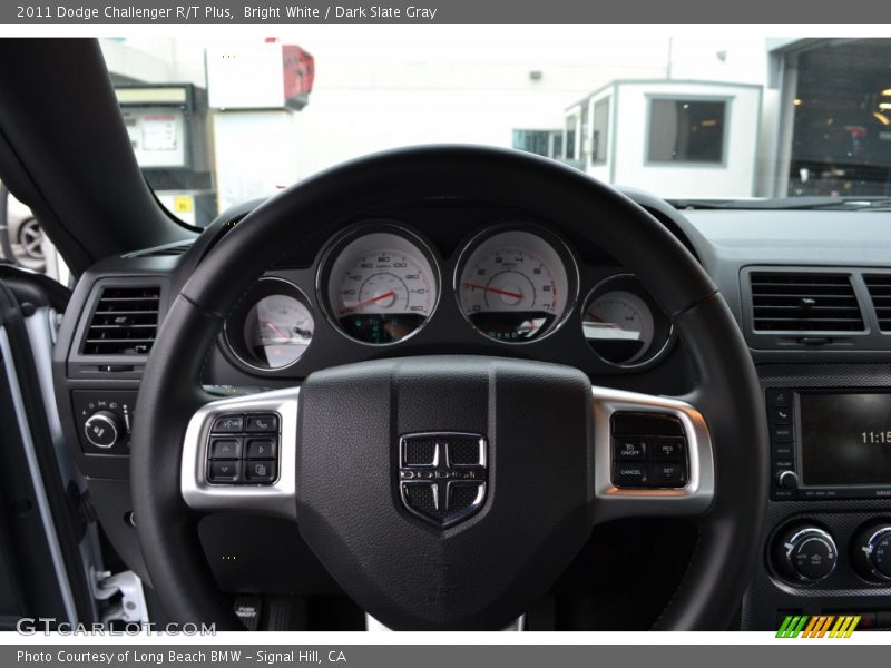 Bright White / Dark Slate Gray 2011 Dodge Challenger R/T Plus