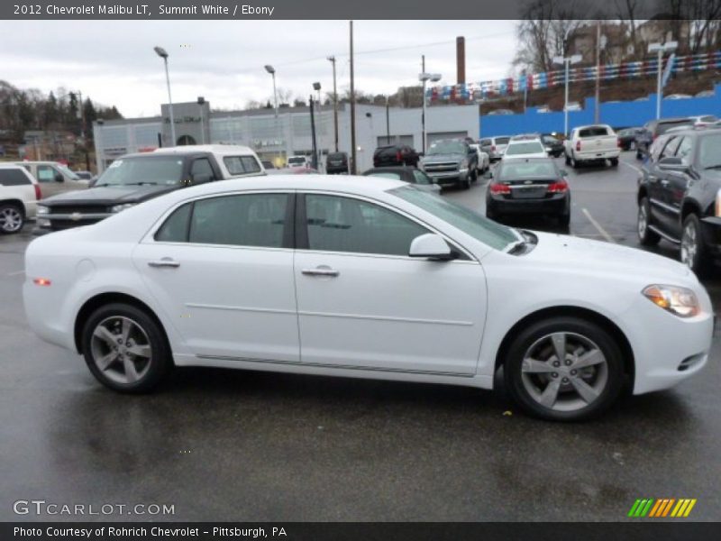 Summit White / Ebony 2012 Chevrolet Malibu LT