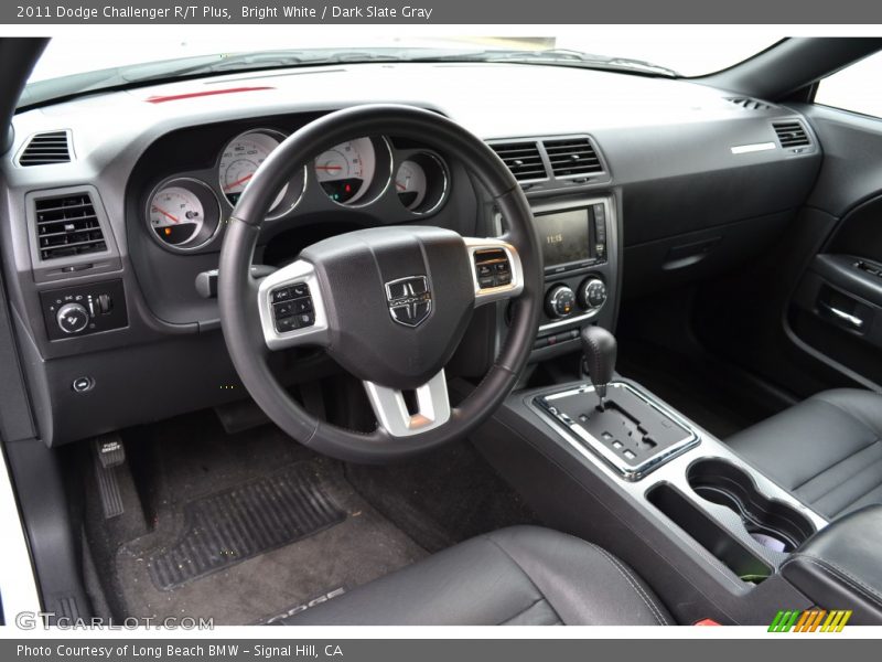 Bright White / Dark Slate Gray 2011 Dodge Challenger R/T Plus