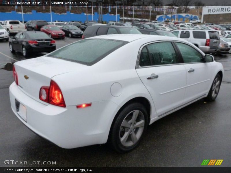 Summit White / Ebony 2012 Chevrolet Malibu LT