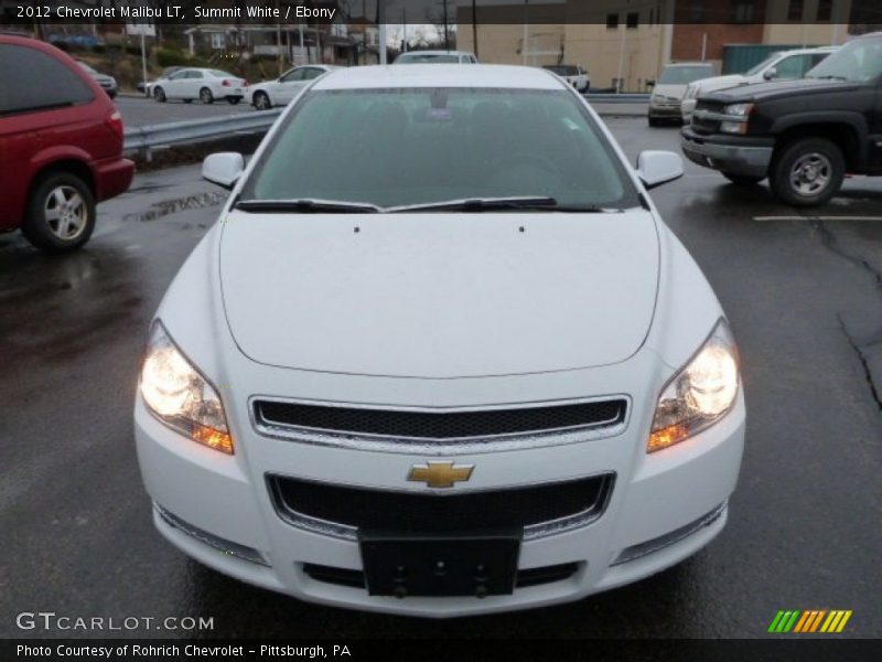 Summit White / Ebony 2012 Chevrolet Malibu LT