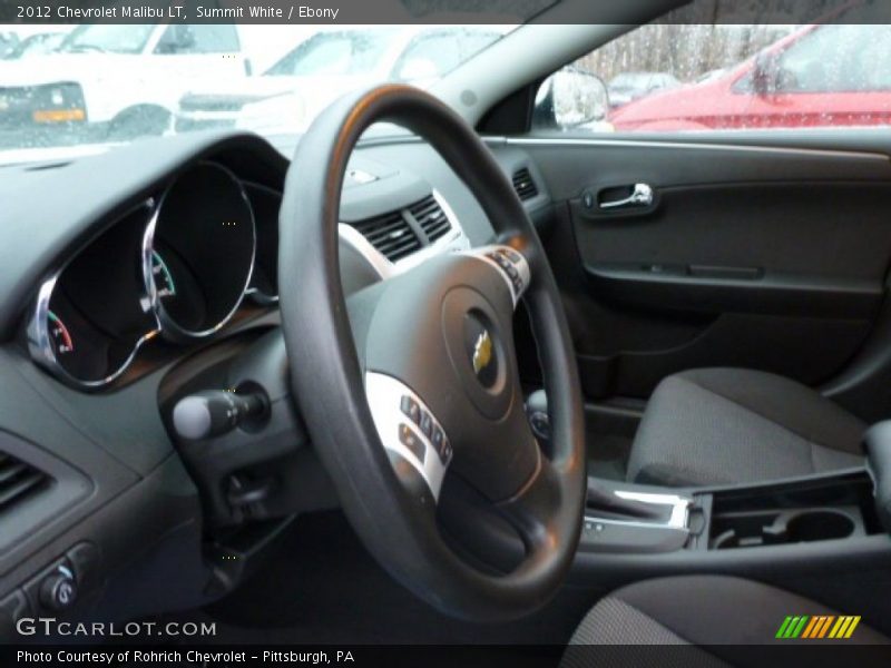 Summit White / Ebony 2012 Chevrolet Malibu LT