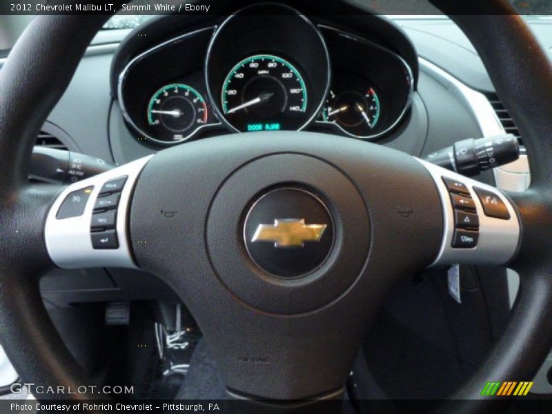 Summit White / Ebony 2012 Chevrolet Malibu LT