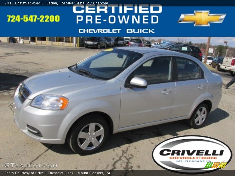 Ice Silver Metallic / Charcoal 2011 Chevrolet Aveo LT Sedan