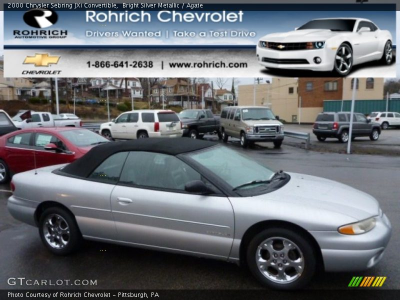 Bright Silver Metallic / Agate 2000 Chrysler Sebring JXi Convertible