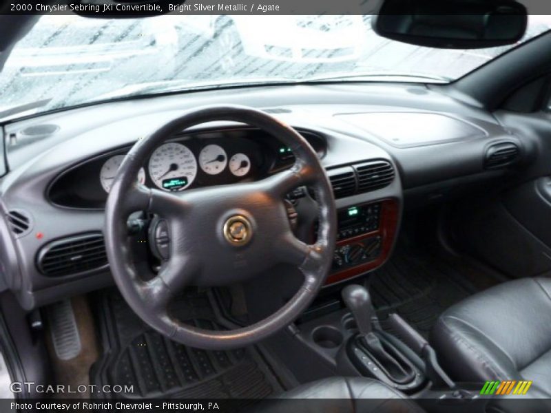 Bright Silver Metallic / Agate 2000 Chrysler Sebring JXi Convertible