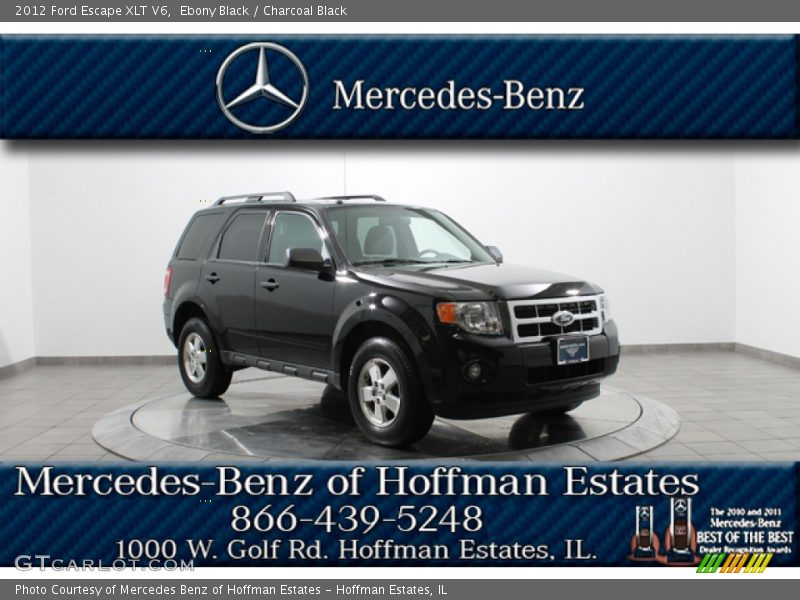 Ebony Black / Charcoal Black 2012 Ford Escape XLT V6