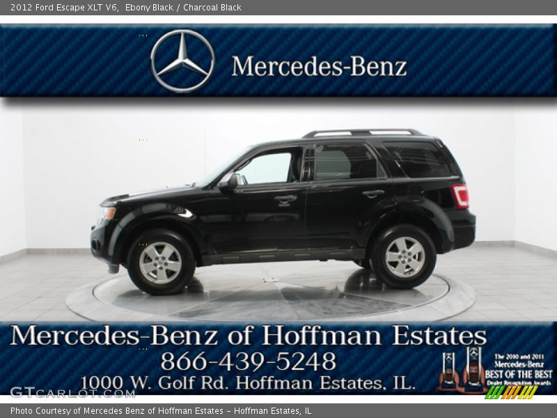 Ebony Black / Charcoal Black 2012 Ford Escape XLT V6