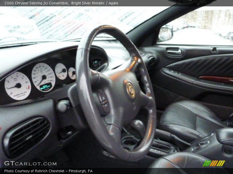 Bright Silver Metallic / Agate 2000 Chrysler Sebring JXi Convertible
