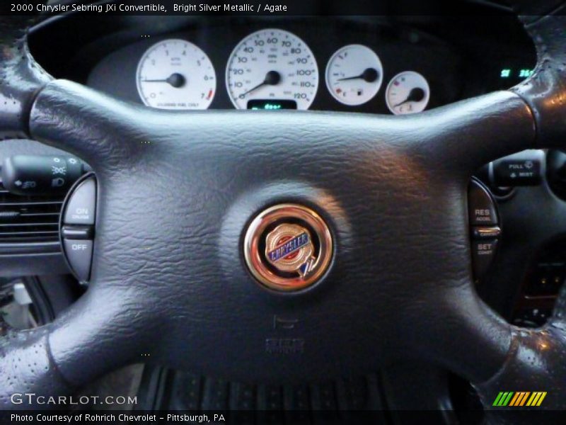 Bright Silver Metallic / Agate 2000 Chrysler Sebring JXi Convertible