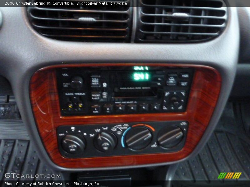 Bright Silver Metallic / Agate 2000 Chrysler Sebring JXi Convertible