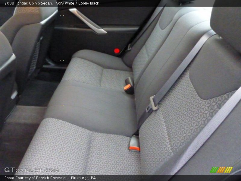 Ivory White / Ebony Black 2008 Pontiac G6 V6 Sedan