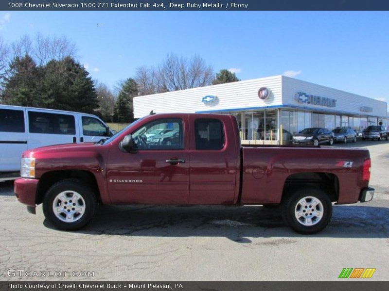 Deep Ruby Metallic / Ebony 2008 Chevrolet Silverado 1500 Z71 Extended Cab 4x4