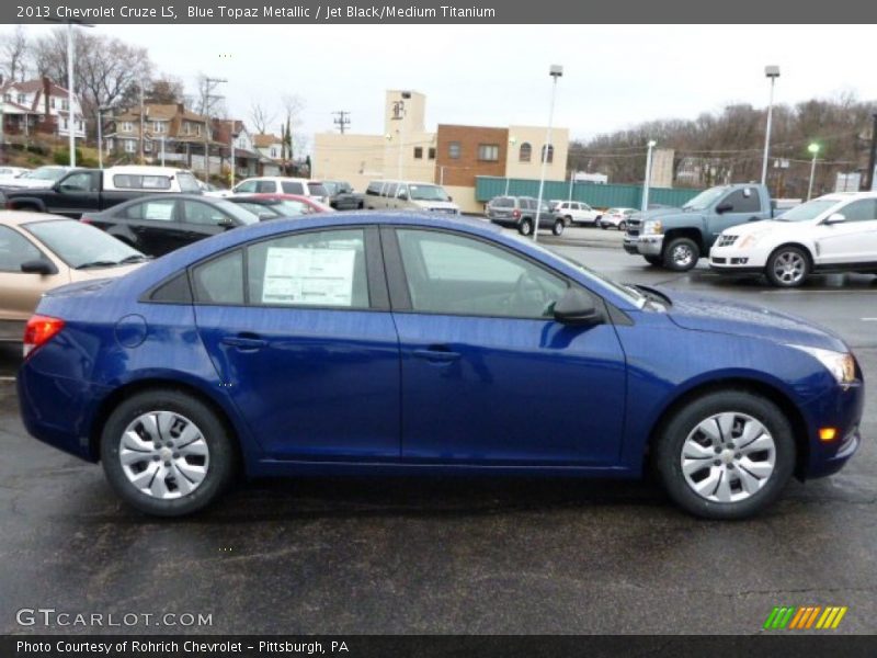 Blue Topaz Metallic / Jet Black/Medium Titanium 2013 Chevrolet Cruze LS