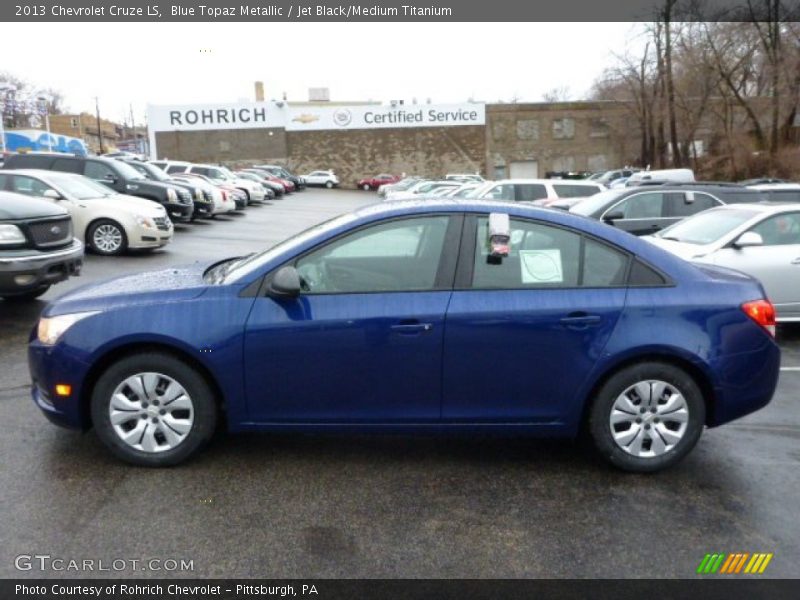Blue Topaz Metallic / Jet Black/Medium Titanium 2013 Chevrolet Cruze LS