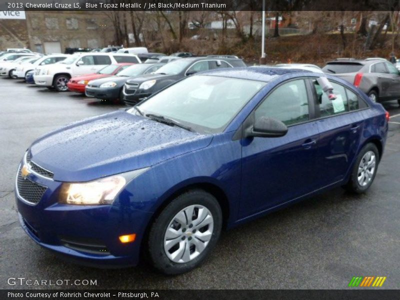 Blue Topaz Metallic / Jet Black/Medium Titanium 2013 Chevrolet Cruze LS
