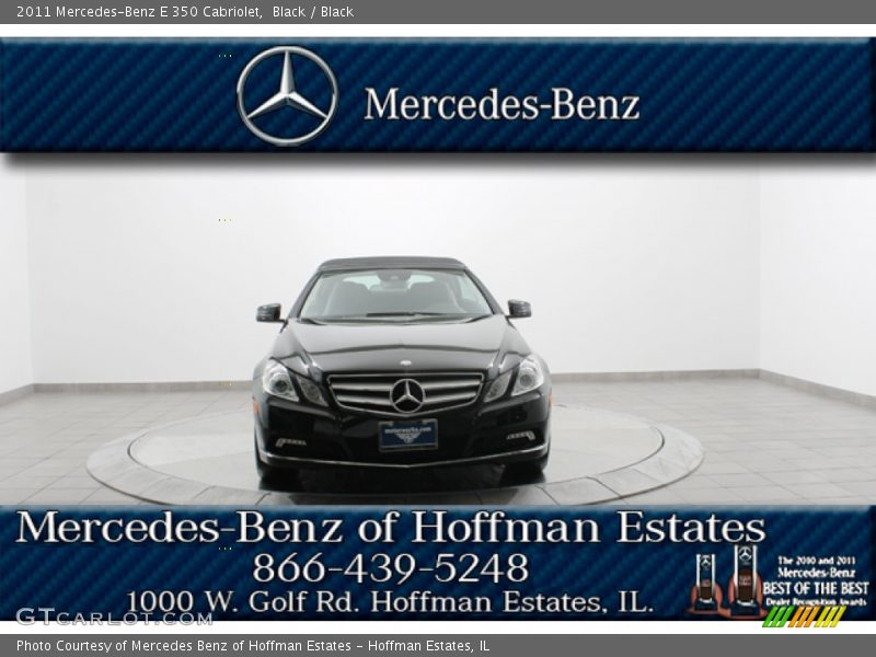 Black / Black 2011 Mercedes-Benz E 350 Cabriolet