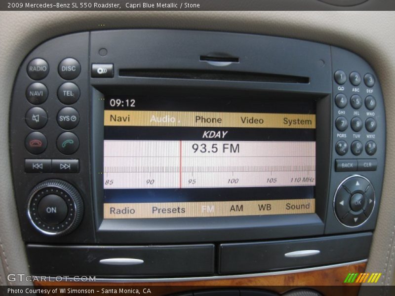 Controls of 2009 SL 550 Roadster