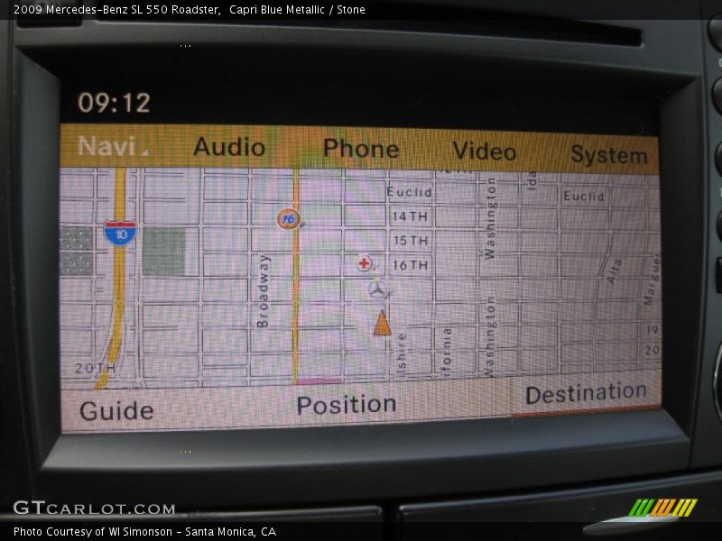 Navigation of 2009 SL 550 Roadster