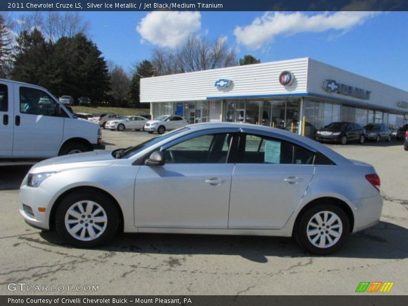 Silver Ice Metallic / Jet Black/Medium Titanium 2011 Chevrolet Cruze LS