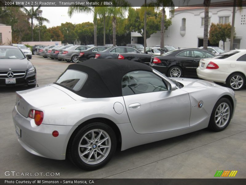 Titanium Silver Metallic / Black 2004 BMW Z4 2.5i Roadster