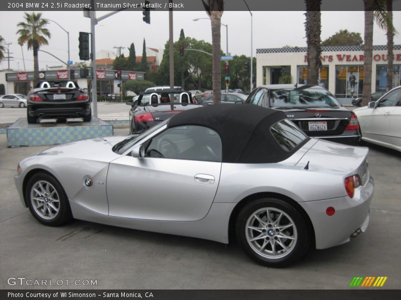 Titanium Silver Metallic / Black 2004 BMW Z4 2.5i Roadster