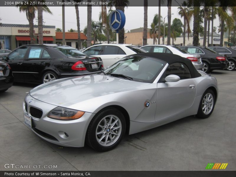Titanium Silver Metallic / Black 2004 BMW Z4 2.5i Roadster