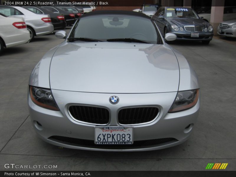 Titanium Silver Metallic / Black 2004 BMW Z4 2.5i Roadster
