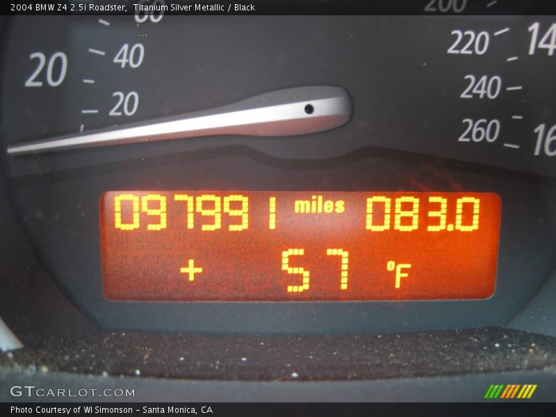 Titanium Silver Metallic / Black 2004 BMW Z4 2.5i Roadster