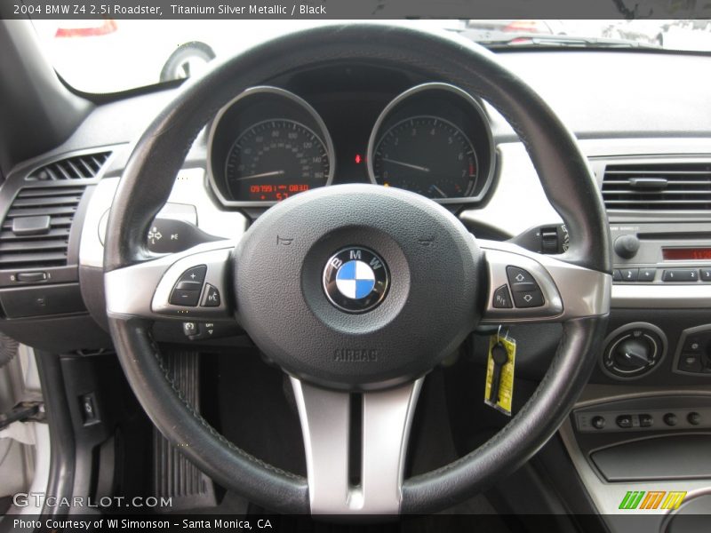 Titanium Silver Metallic / Black 2004 BMW Z4 2.5i Roadster