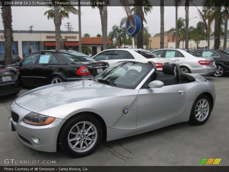 Titanium Silver Metallic / Black 2004 BMW Z4 2.5i Roadster