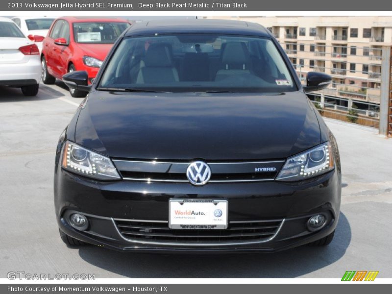 Deep Black Pearl Metallic / Titan Black 2013 Volkswagen Jetta Hybrid SEL Premium