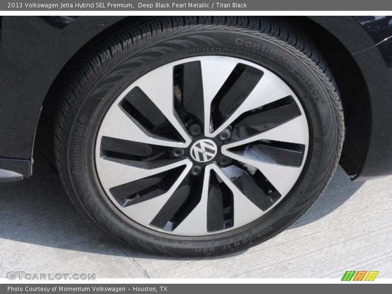 Deep Black Pearl Metallic / Titan Black 2013 Volkswagen Jetta Hybrid SEL Premium