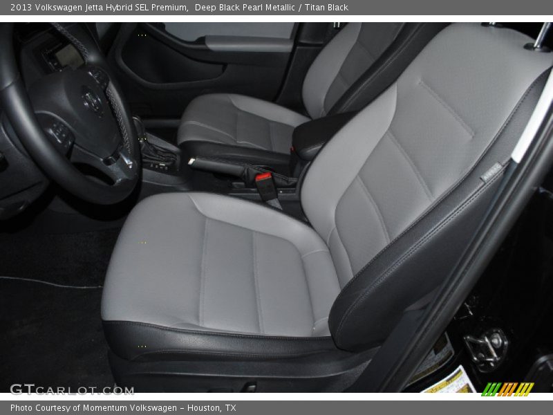 Deep Black Pearl Metallic / Titan Black 2013 Volkswagen Jetta Hybrid SEL Premium