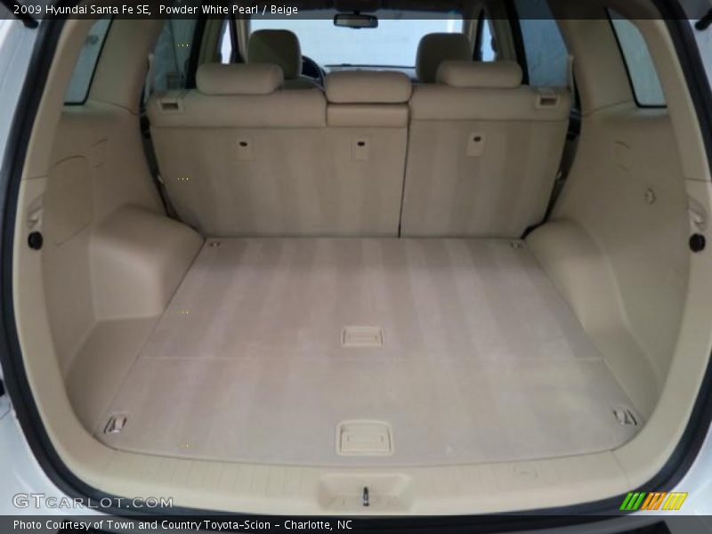 Powder White Pearl / Beige 2009 Hyundai Santa Fe SE