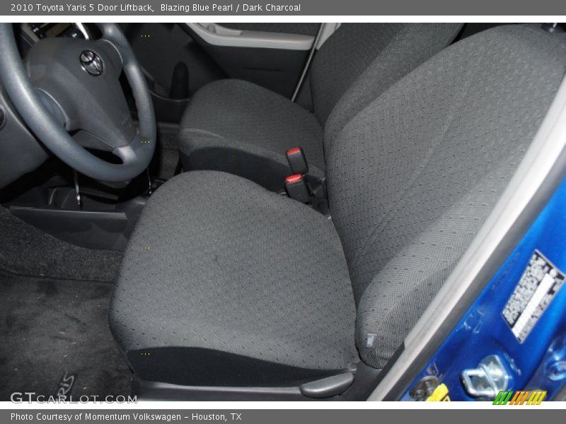 Blazing Blue Pearl / Dark Charcoal 2010 Toyota Yaris 5 Door Liftback