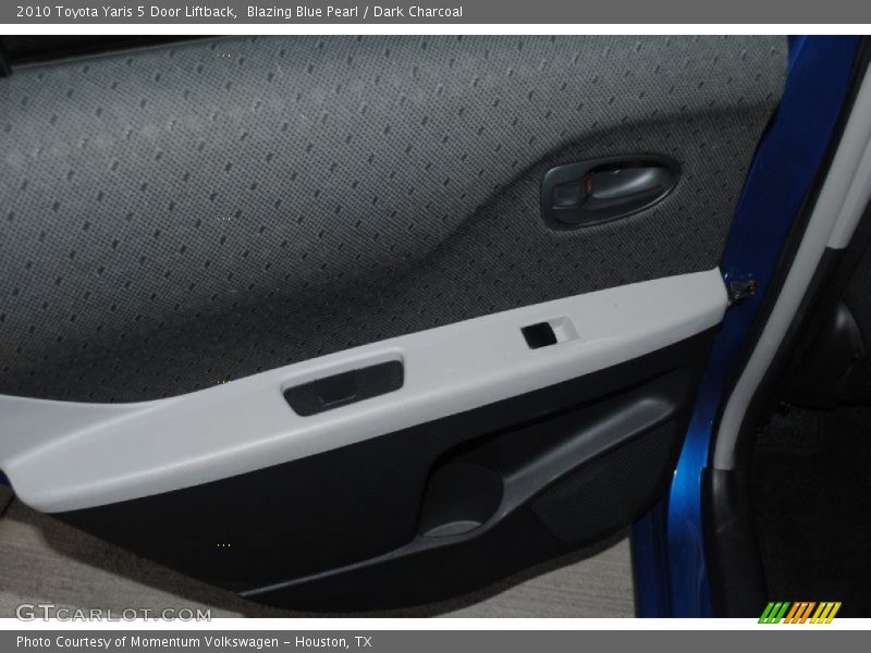 Blazing Blue Pearl / Dark Charcoal 2010 Toyota Yaris 5 Door Liftback
