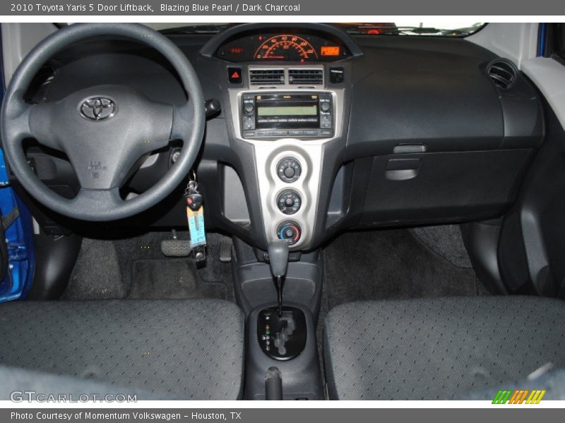 Blazing Blue Pearl / Dark Charcoal 2010 Toyota Yaris 5 Door Liftback