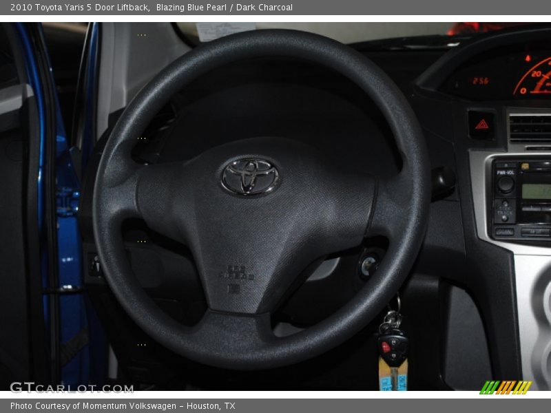 Blazing Blue Pearl / Dark Charcoal 2010 Toyota Yaris 5 Door Liftback