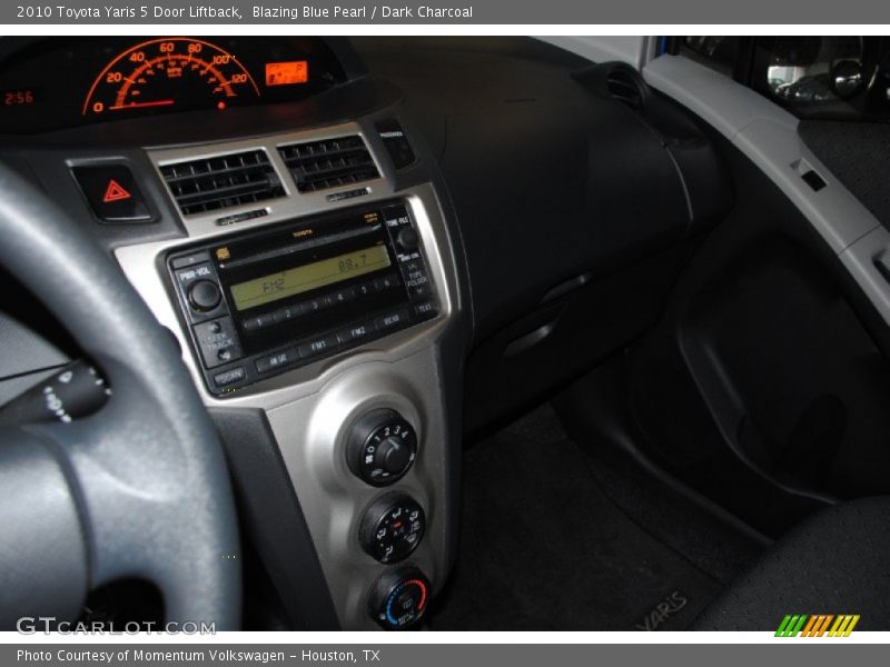Blazing Blue Pearl / Dark Charcoal 2010 Toyota Yaris 5 Door Liftback